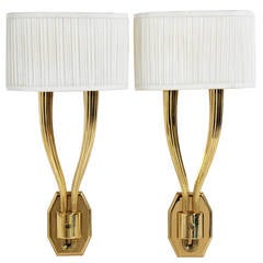 Pair of Elegant Modern Sconces after Émile-Jacques Ruhlmann