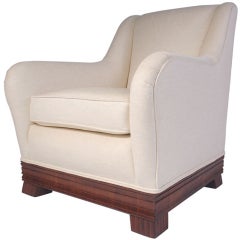 Curvaceous Rosewood Lounge Chair by Eugene Schoen