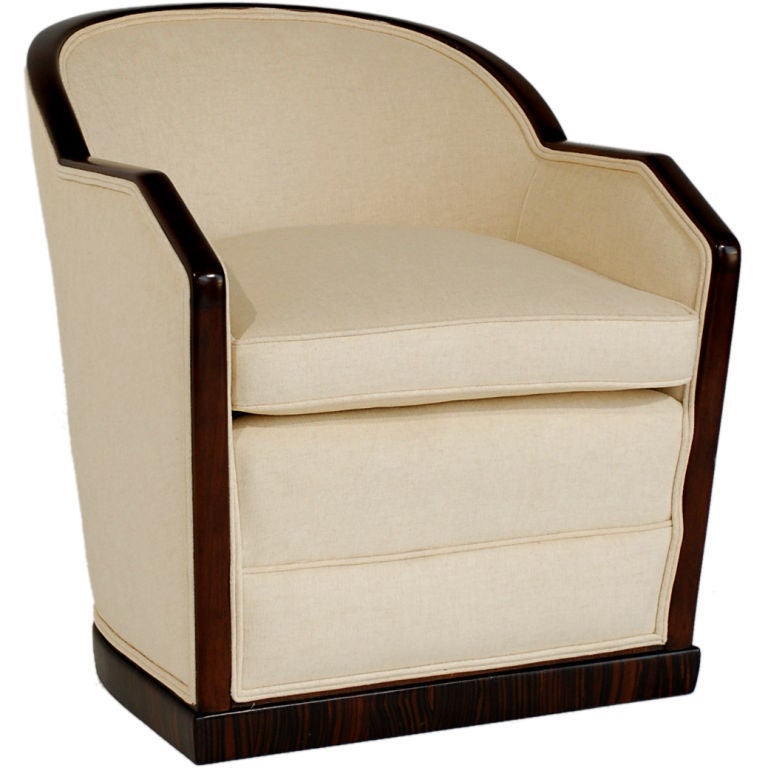 Eugene Schoen Custom Rosewood Art Deco Tub Chair