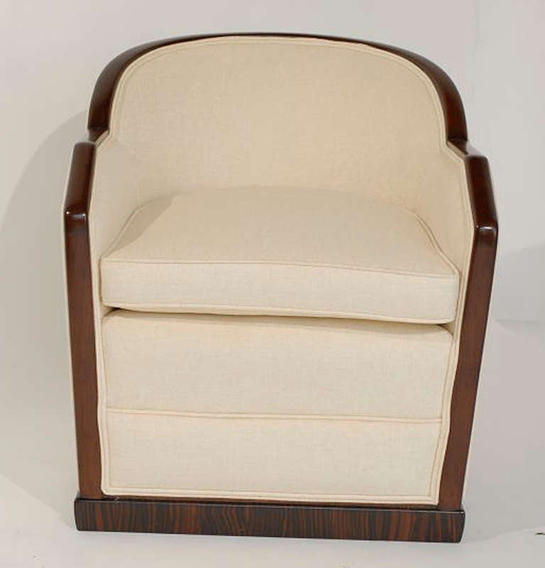Mid-20th Century Eugene Schoen Custom Rosewood Art Deco Tub Chair