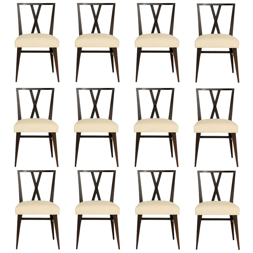 Set of Twelve Dining Chairs designed by Tommi Parzinger