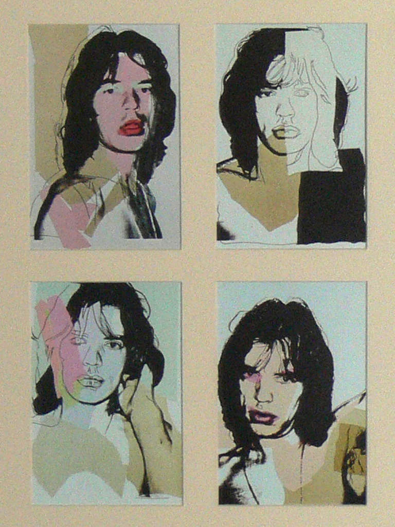 Mid-Century Modern Group of Mick Jagger Prints after Andy Warhol