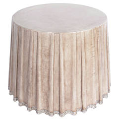 Elegant Leather Draped Center Table by Marge Carson