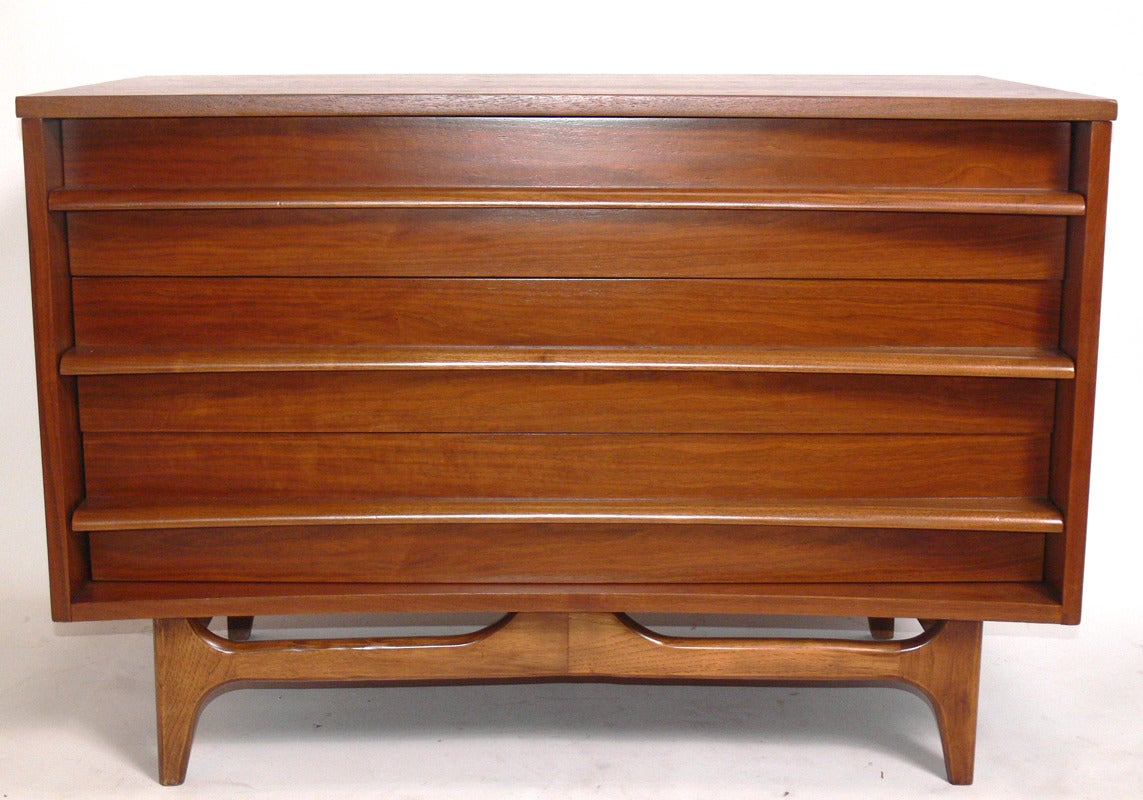 American Curved Front Mid-Century Modern Chest