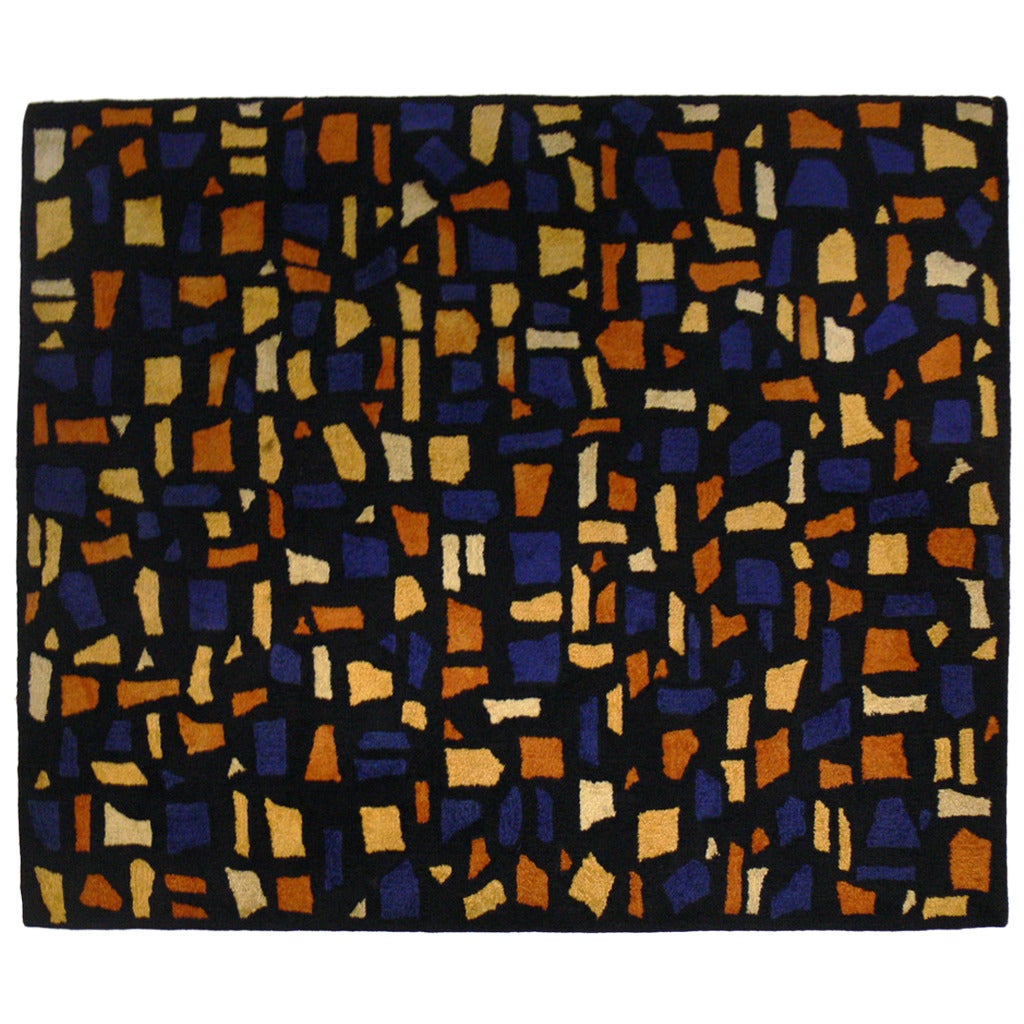 Modernist Wool Rug Designed by Edward Fields