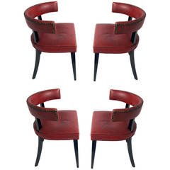 Set of Four Curvaceous Dining Chairs in the Manner of T.H. Robsjohn Gibbings