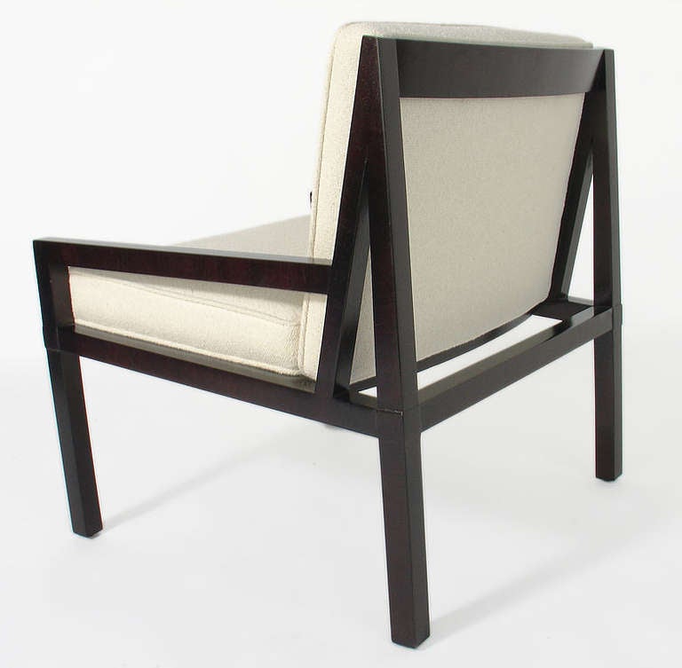 Pair of Clean Lined Modernist Lounge Chairs In Excellent Condition In Atlanta, GA