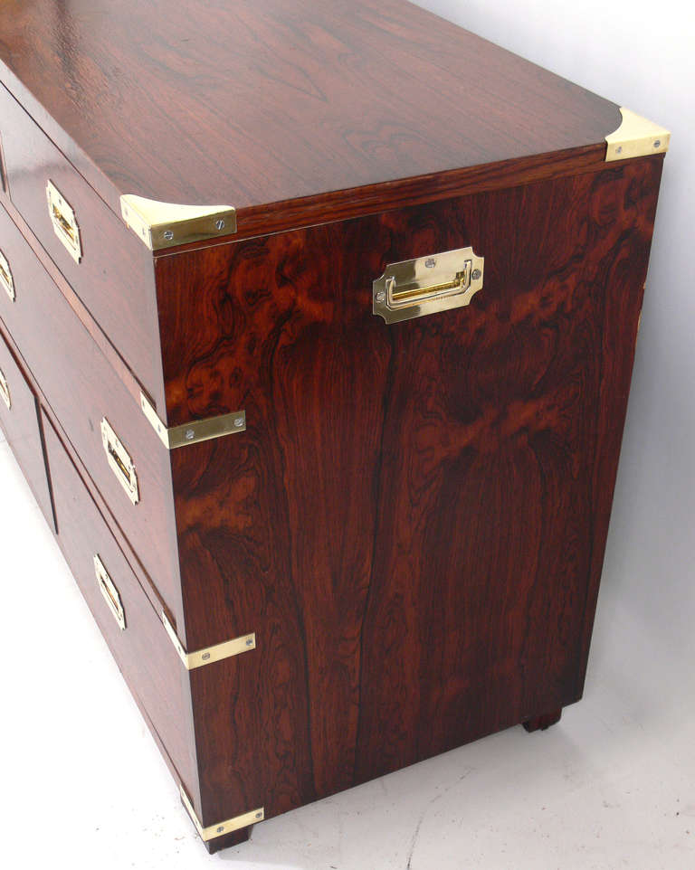 Pair of Large Rosewood Campaign Chests 3