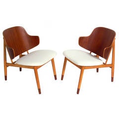 Pair of Danish Modern Lounge Chairs by Ib Kofod-Larsen