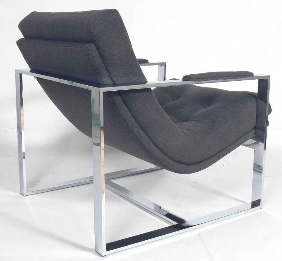 American Chrome Lounge Chair by Milo Baughman