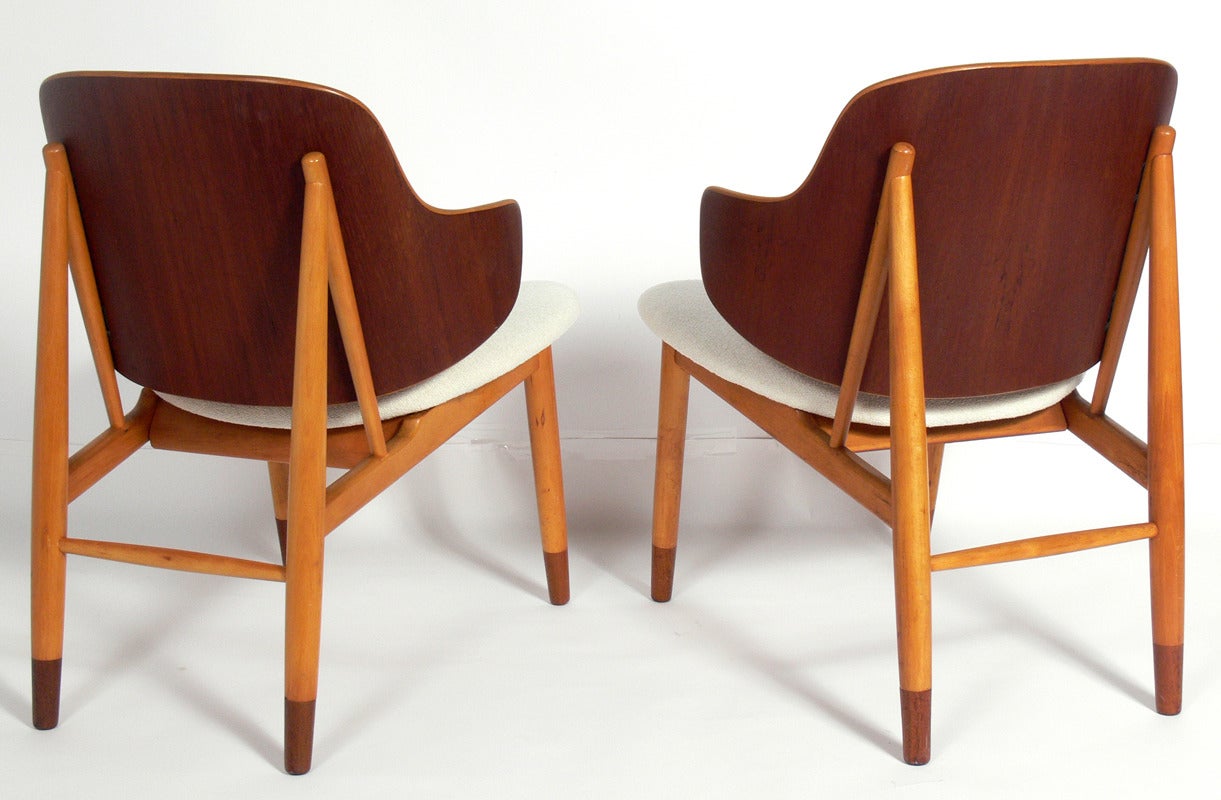 Mid-Century Modern Pair of Danish Modern Lounge Chairs by Ib Kofod-Larsen