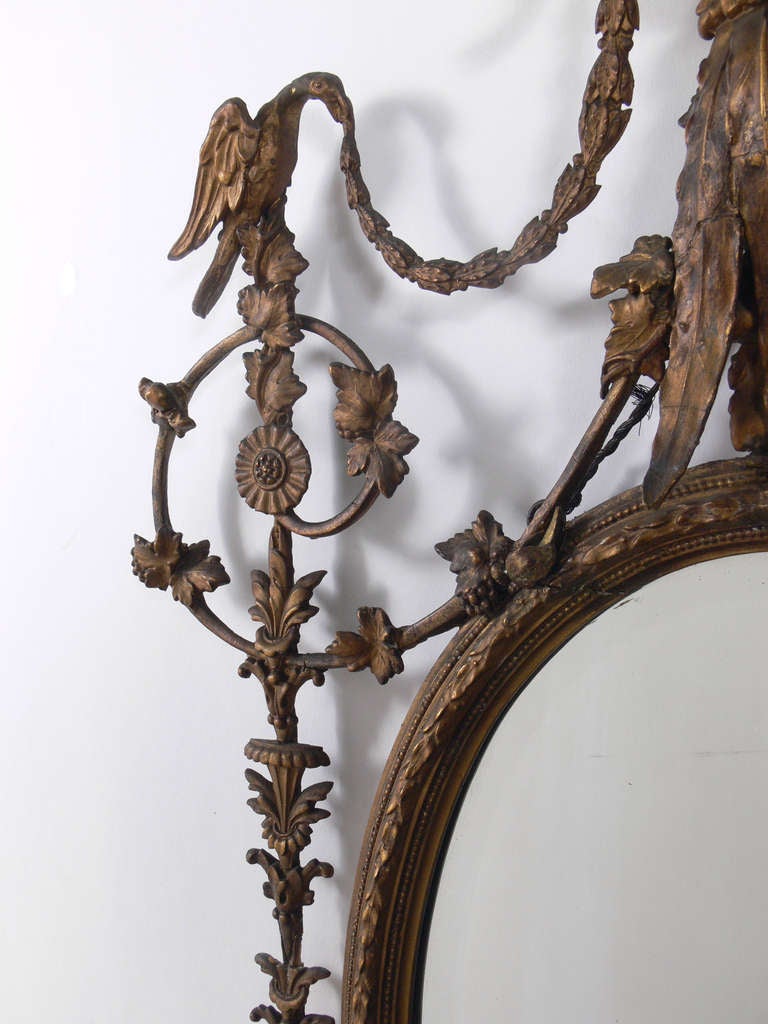 Wood Ornate 19th Century Mirror