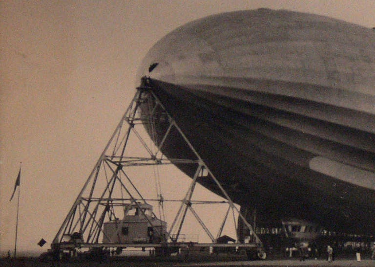 Art Deco Margaret Bourke White Original Signed Zeppelin Photograph