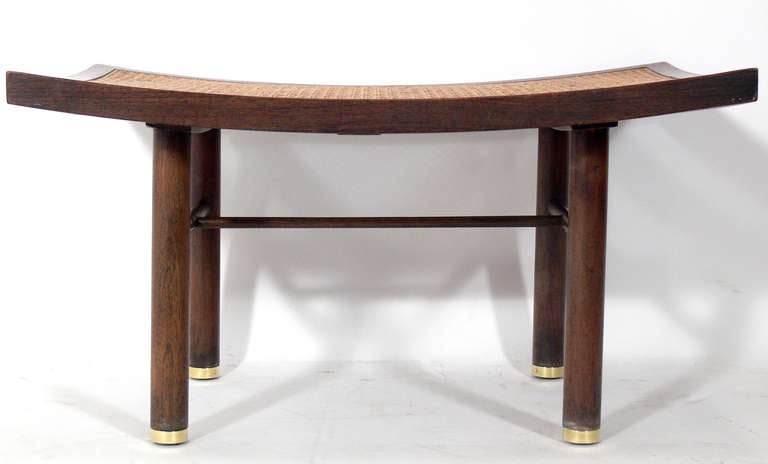 Modernist Asian Form Stool Designed by Michael Taylor for Baker In Good Condition In Atlanta, GA