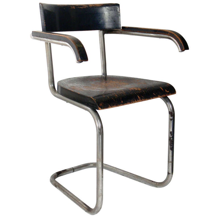 Sehr früher modernistischer Stuhl von Mart Stam für Thonet