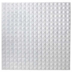 Large Scale Geometric White Wall Sculpture by Elizabeth MacDonald
