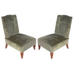 Pair of Elegant Slipper Chairs 11