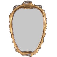 Gilt and Silver Leaf Scrolled Mirror 5