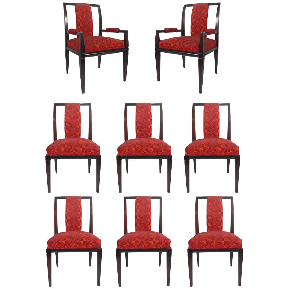 Tommi Parzinger Dining Chairs, Set of Eight