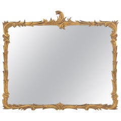 Eleganter vergoldeter Gipsspiegel im Stil von Serge Roche