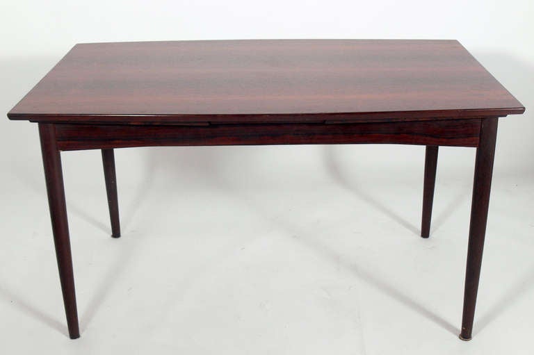 Mid-Century Modern Danish Modern Rosewood Expanding Dining Table by Dyrlund