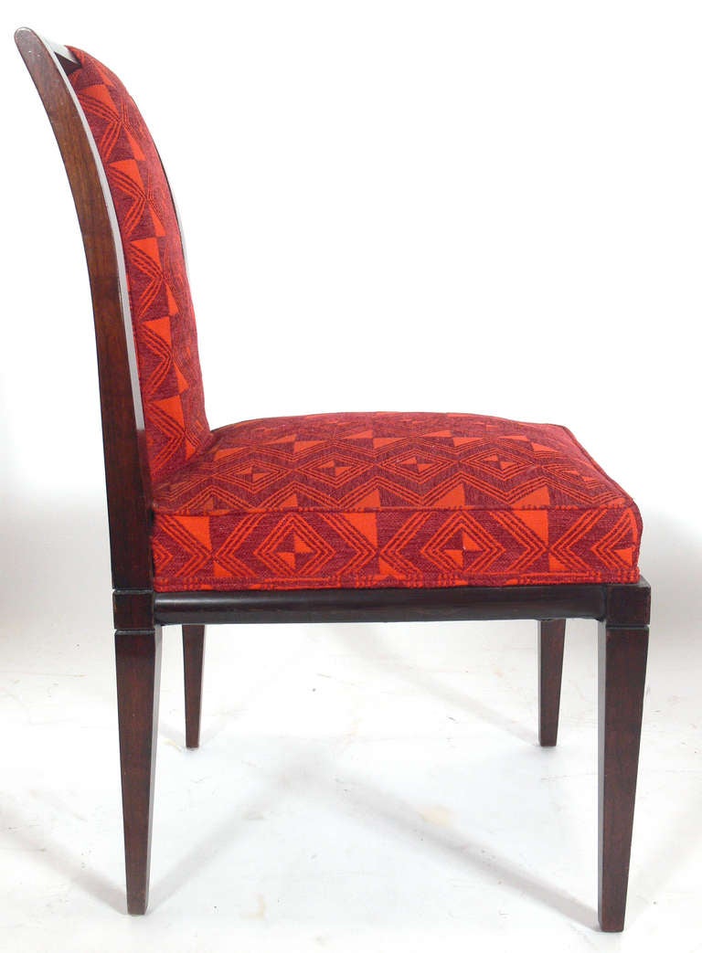 Fabric Tommi Parzinger Dining Chairs, Set of Eight