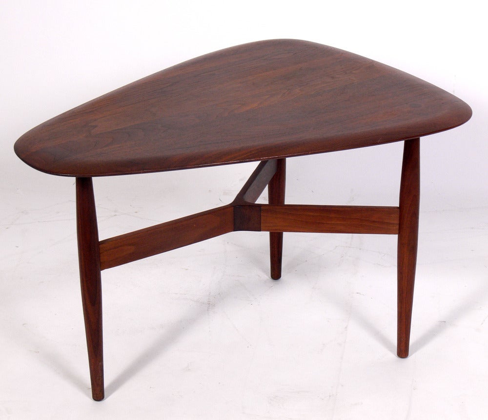 Danish Modern Teak Side Table by Illum Wikkelso and Johannes Aasbjerg In Good Condition In Atlanta, GA