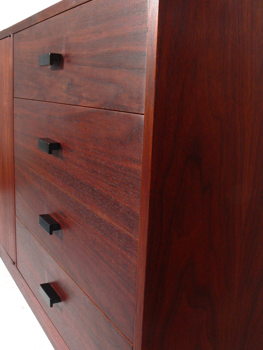 Lacquered Clean Lined Danish Modern Chest or Credenza
