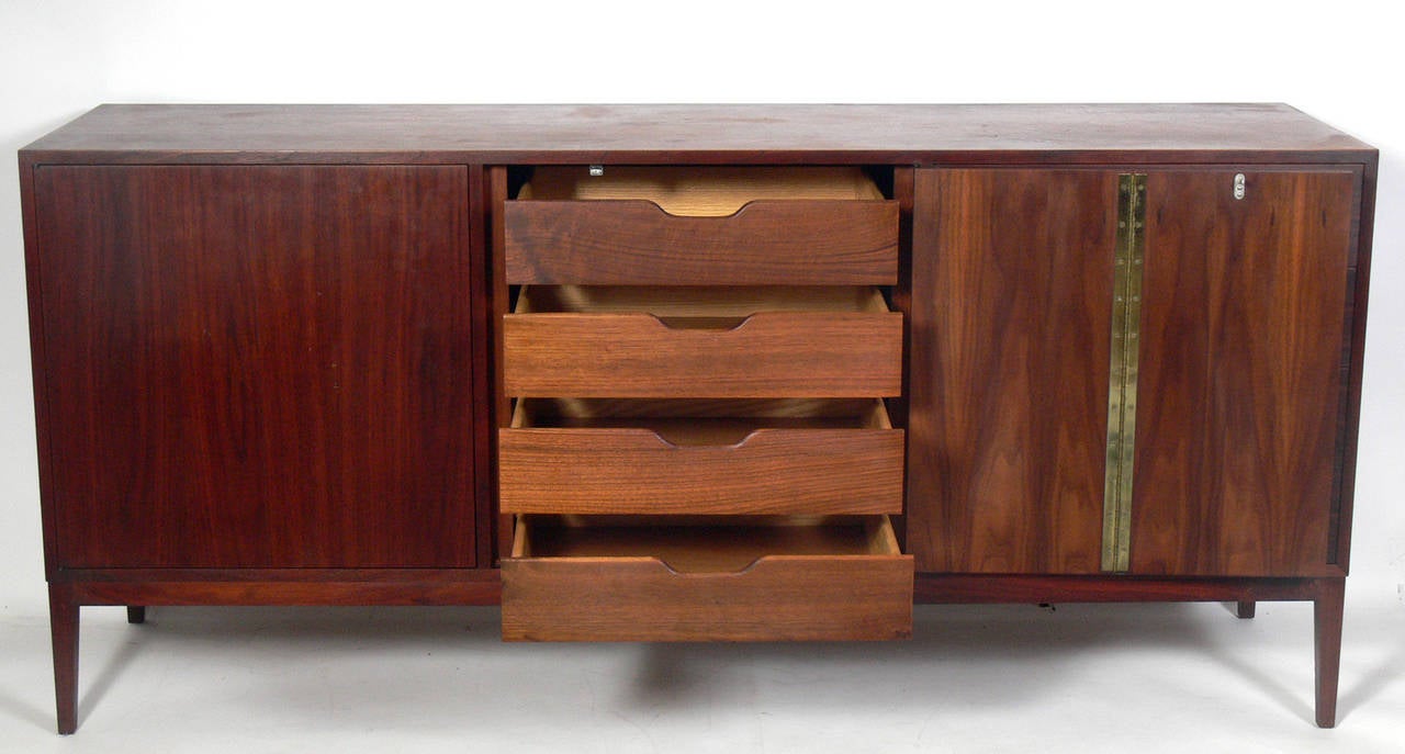 American Clean Lined Danish Modern Chest or Credenza