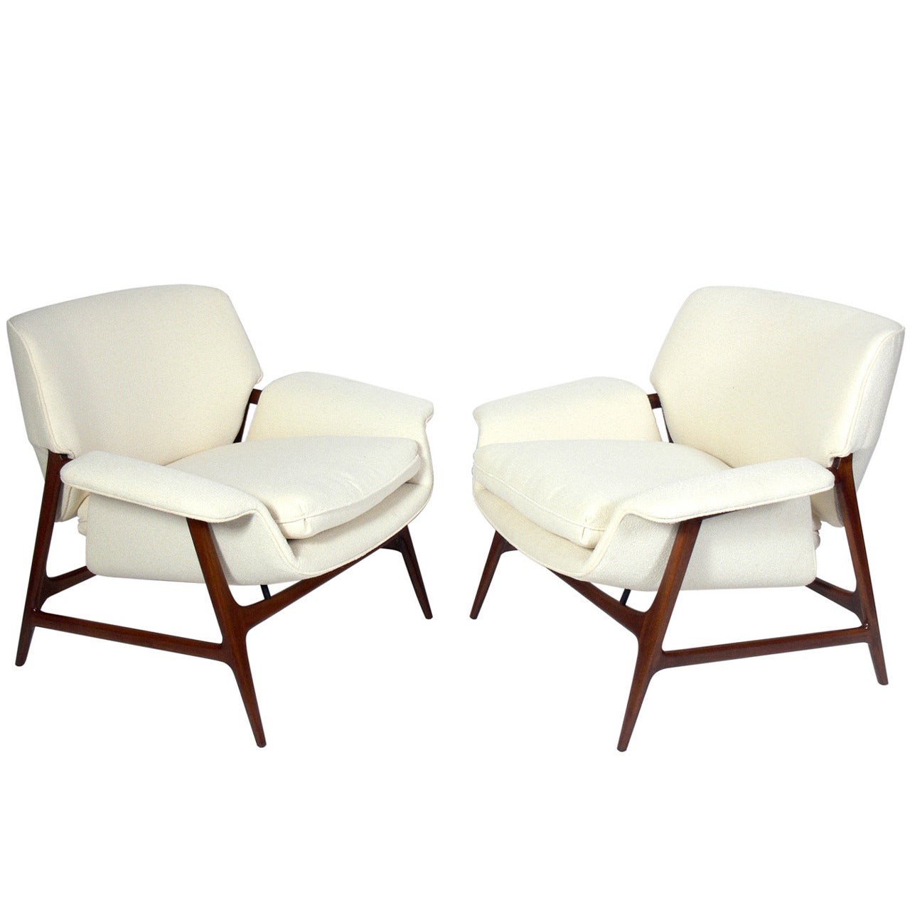 Pair of Danish Modern Lounge Chairs