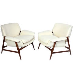 Pair of Danish Modern Lounge Chairs