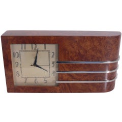 Streamlined Art Deco Clock by Gilbert Rohde