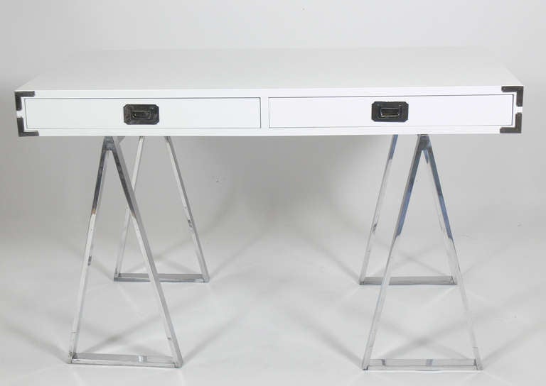 Lacquer Campaign Desk at 1stdibs Lacquer Campaign Desk at 1stdibs