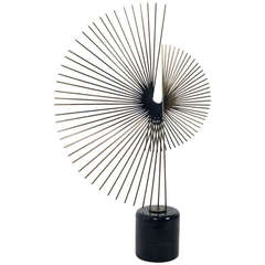 Brass and Marble Sculpture by Curtis Jere