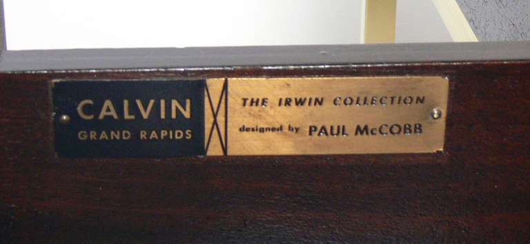 Modernist Travertine and Brass Desk by Paul McCobb 2
