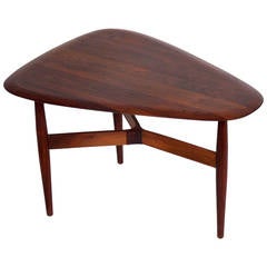 Danish Modern Teak Side Table by Illum Wikkelso and Johannes Aasbjerg