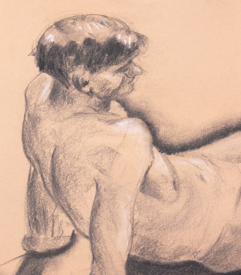 Metà XX secolo Selezione di disegni di studio accademici di nudi maschili degli anni '30 in vendita