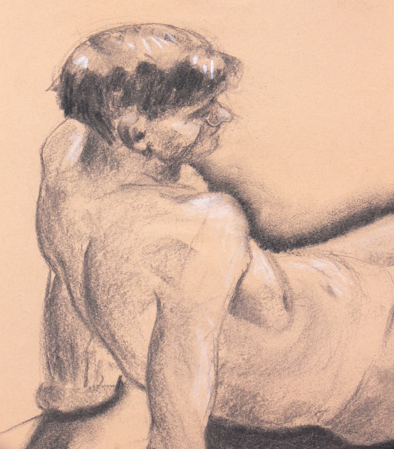 American Selection of 1930s Academic Study Drawings of Male Nudes For Sale