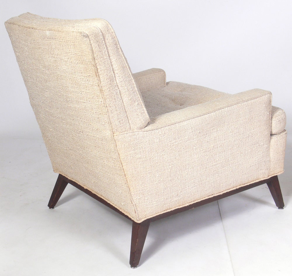 Mid-Century Modern Lounge Chair and Ottoman Designed by T.H. Robsjohn-Gibbings