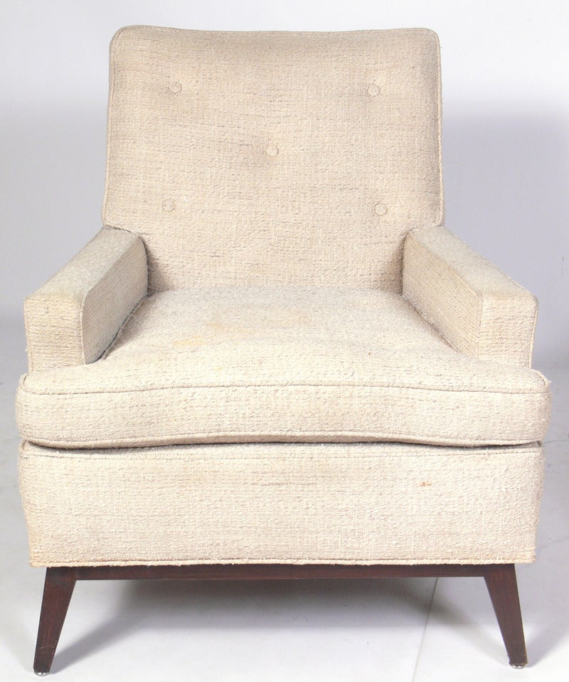 American Lounge Chair and Ottoman Designed by T.H. Robsjohn-Gibbings