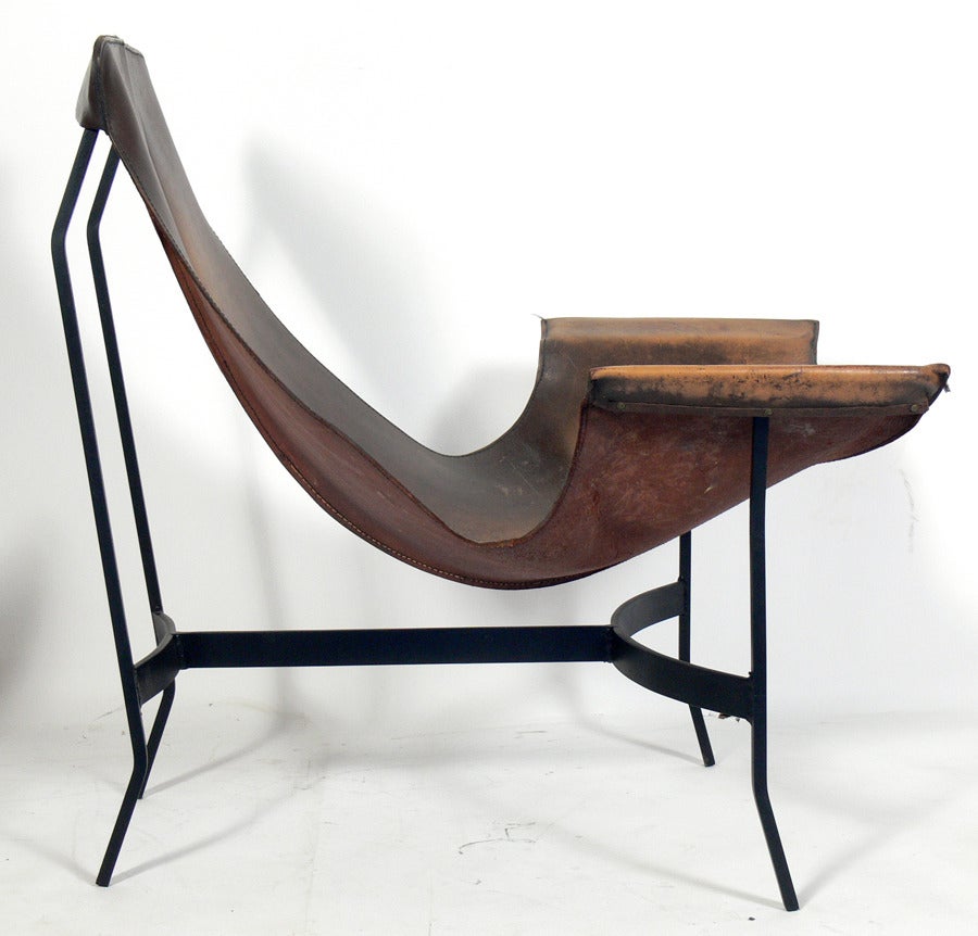 Selection of Sculptural Leather Sling Chairs at 1stDibs