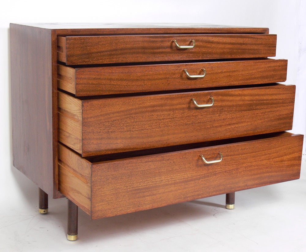 Mid-Century Modern Clean Lined Modern Chest Designed by Harvey Probber