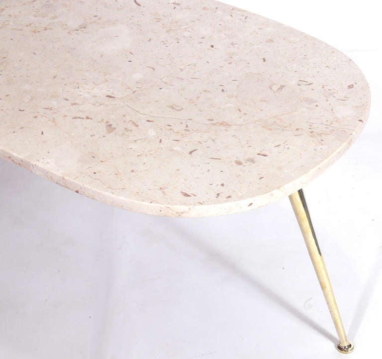 Mid-20th Century Biomorphic Marble Coffee Table in the Manner of T.H. Robsjohn-Gibbings