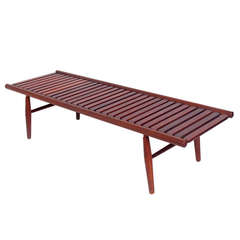 Danish Modern Slat Bench or Coffee Table by Vilhelm Wohlert