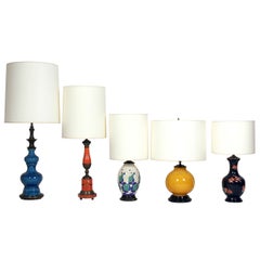 Vintage Selection of Colorful Lamps