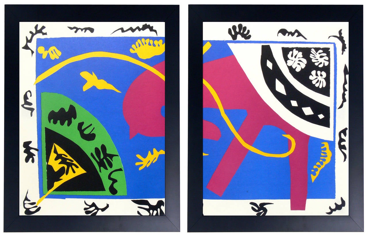Eine Auswahl an lebendigen Offsetlithografien aus der Jazz-Serie nach Henri Matisse (Moderne der Mitte des Jahrhunderts) im Angebot