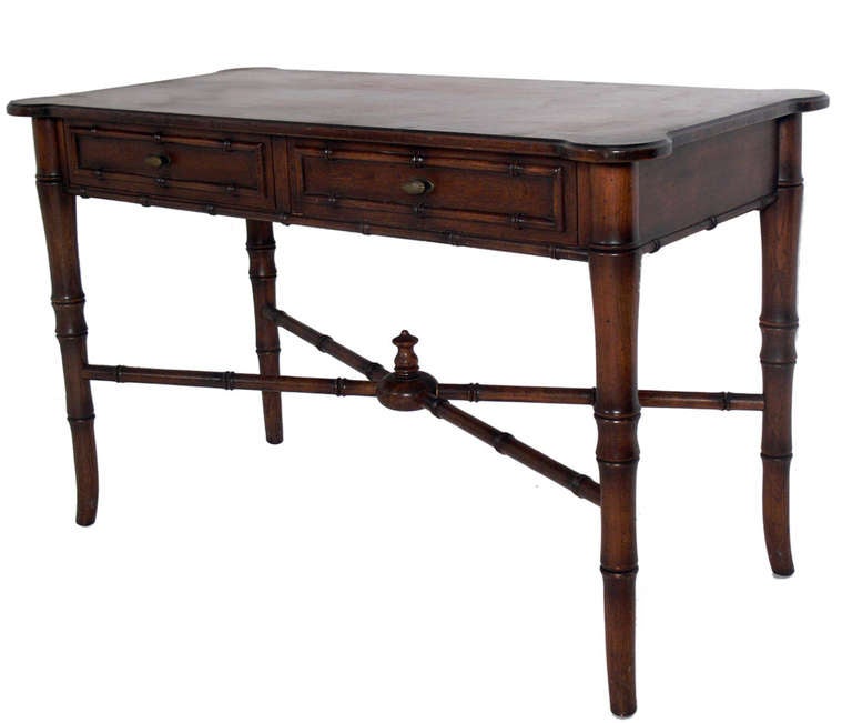 Hollywood Regency Faux Bamboo Desk