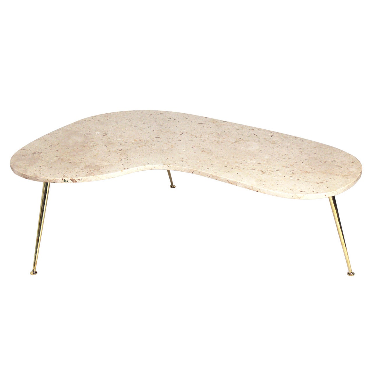 Biomorphic Marble Coffee Table in the Manner of T.H. Robsjohn-Gibbings