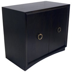 T.H. Robsjohn-Gibbings Credenza or Cabinet with Brass Ring Pulls
