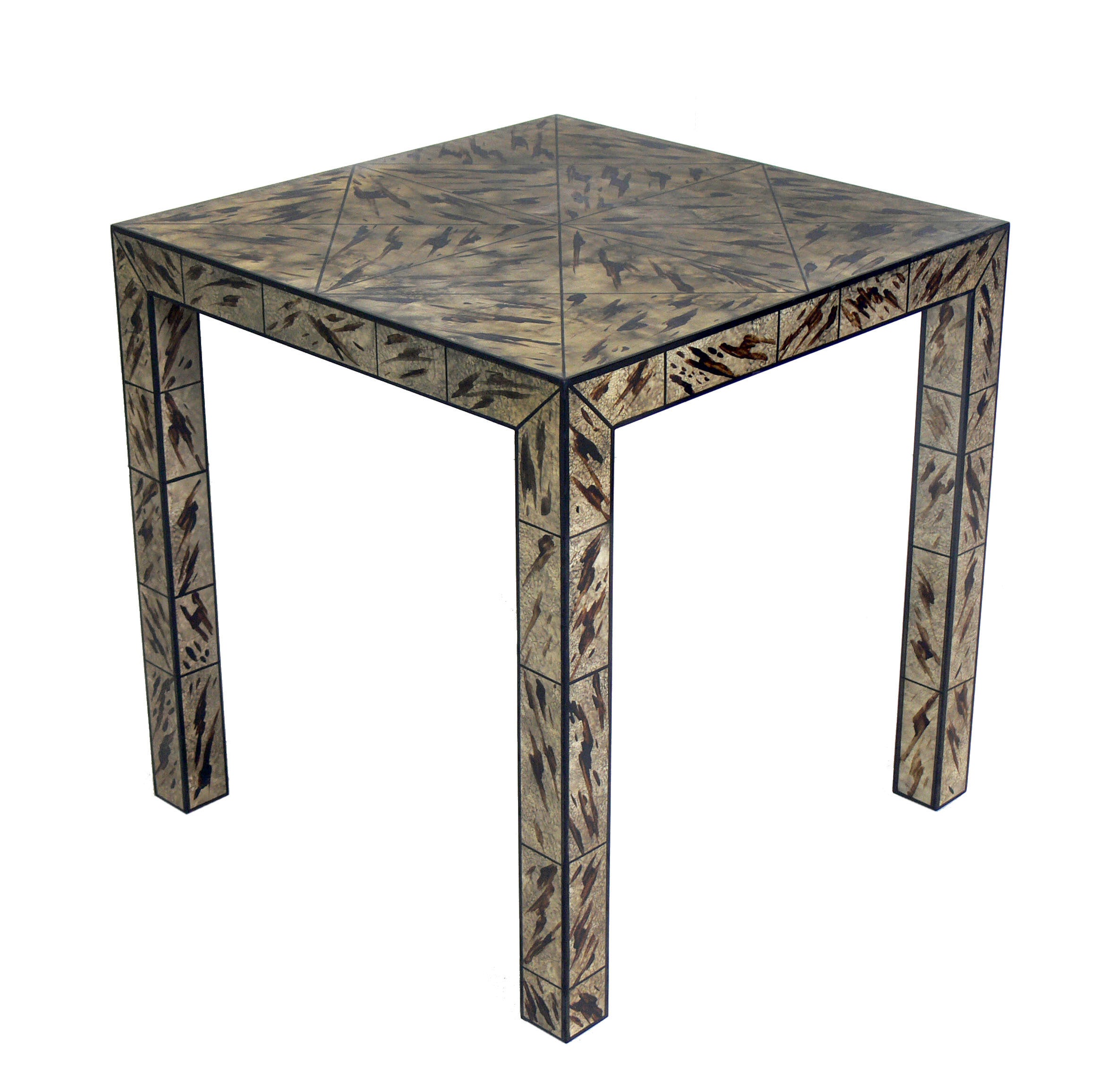 Faux Tortoise Shell Parsons Side Table